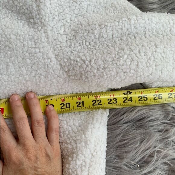 Men’s Hoodie Jacket Large white Sherpa pockets Back Big Skull in Black Unknown - Picture 5 of 12